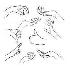Doodle Hand Gestures Free Vector Free Vector Freepik Freevector Hand Hands Hand Drawn Doodle Vector Free How To Draw Hands Free Doodles