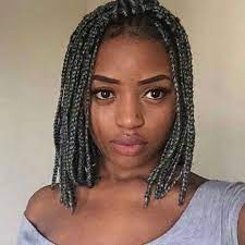 Short Grey Box Braids Short Box Braids Box Braids Hairstyles Box Braids Styling