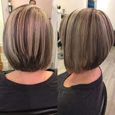 Inverted Bob Highlights Lowlights Brown Blonde Hair New Summer Haircut Bob Hairstyles Brown Blonde Hair Summer Haircuts