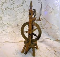 Maybe you would like to learn more about one of these? Vintage Wood Miniature Spinning Wheel Articulated Working Parts Spinning Wheel Vintage Wood Miniatures