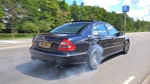 Mercedes Benz E55 Amg V8 Kompressor Burnouts Accelerations Youtube