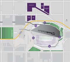 metrodome map seating chart and tailgating directions