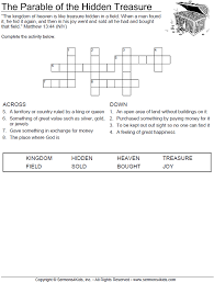 The person who found the treasure was willing to. Parable Of The Hidden Treasure Crossword Puzzle Bible Lessons For Kids Parables Bible Quiz