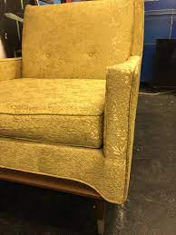 On sale for $269.99 original price $509.99 $ 269.99 $509.99. Mid Century Danish Living Room Chair Shiny Gold Floral Pattern Fabric Trumbull County Salvage