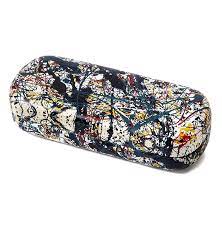 Painting silver over black white yellow and red. Glasses Case Jackson Pollock Painting Silver Over Black White Yellow And Red Boutique Du Centre Pompidou