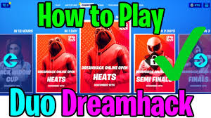 The dreamhack tournaments are available in the na east, na west you can register for the tournament by clicking the register button over here. How To Register For Duo Dreamhack In Fortnite Sign Up Link More Youtube