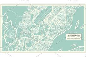 Brazzaville Congo City Map In Retro Map Brazzaville City Map