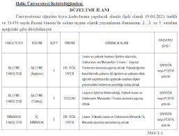 We did not find results for: Halic Universitesi Ogretim Uyesi Alim Ilani Guncellendi Memurlar Net