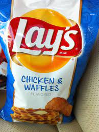 Lays Potato Chips Chicken N Waffle Flavor Lays Potato Chips Lays Chips Flavors Chicken And Waffles