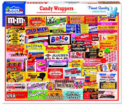 This puzzle took us about six and a half hours (two nights and a morning). 1000 Piece Jigsaw Puzzle Candy Wrappers George Company