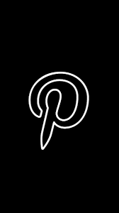 Transparent pinterest logo black and white. Black Theme Pinterest App Instagram Highlight Icons Black App App Icon