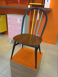 This Colourful Restoration Of An Old Ercol Windsor Chair Was Done For Heals By High Wycombe Based Charity Out Ercol Chair Ercol Furniture Refinishing Furniture