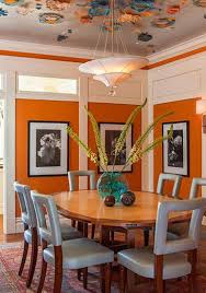 You make it seem like just a cool thing to do really. Modern Dining Room Decorating Ideas Orange Paint Colors And Wallpaper