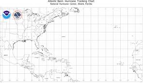 Noaa Hurricane Tracking Wall Map Chart Extended