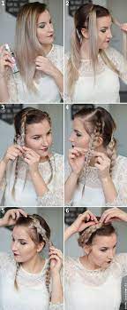 Short Hair Tutorial Milkmaid Braid Short Hair Braids For Short Hair