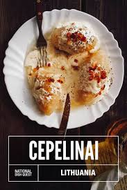Lithuania Cepelinai Delicious Dumplings Shaped Like The Zeppelin Recipe Will Fly For Food Zeppelin Recipe Lithuanian Recipes Food