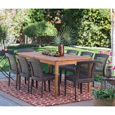 Belham Living Brisbane Outdoor Wood Extension Patio Dining Set Walmart Com Patio Dining Set Outdoor Dining Patio Dining Furniture