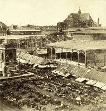 Le Marche Des Innocents Et La Construction Des Pavillons Baltard Vers 1860 In 2020 Paris History Paris Photography Old Paris