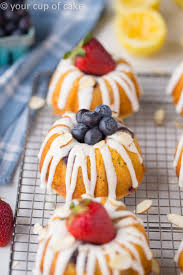 A lot of lemon bundt cake recipes begin with a yellow cake mix. Ultimate Lemon Blueberry Bundt Cakes With Poppy Seeds Almond Glaze Your Cup Of Cake