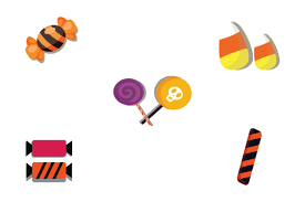 Download Halloween Candy Set Illustration Vector Graphic By 1riaspengantin Creative Fabrica SVG Cut Files