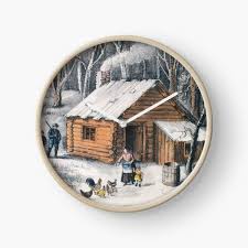 Welcome to the cabin decor section of the black forest decor web store. Log Cabin Clocks Redbubble