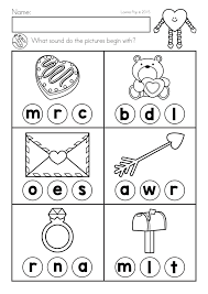 Valentine S Day Math Literacy Worksheets Activities No Prep Select The Beginning Sound Literacy Worksheets Math Literacy Literacy