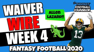 Our trio of fantasy football rankers identify their favorite sleepers for 2020. Waiver Wire Week 4 Pickups Fantasy Football 2020