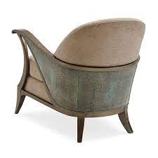 Caracole Curtsy Modern Classic Brown Upholstered Occasional Arm Chair Arm Chairs Living Room Unusual Furniture Deco Chairs