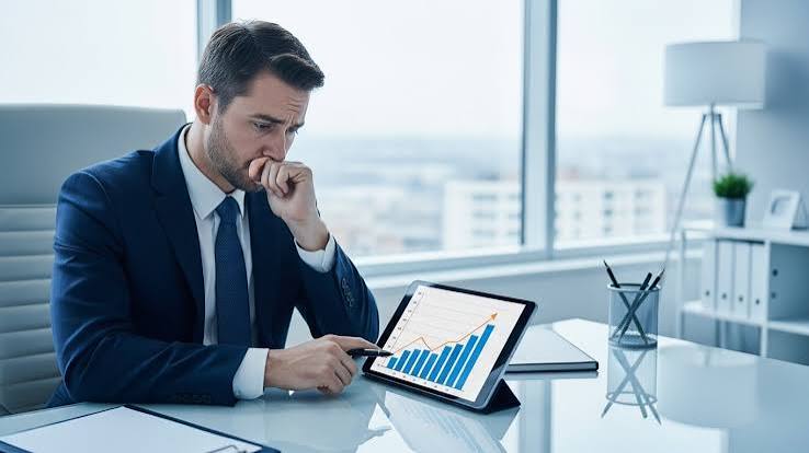 Anúncio jurídico em dispositivo móvel com gráficos de custo e engajamento