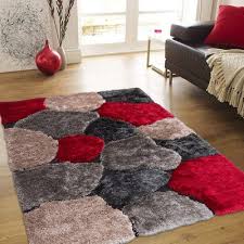 Latitude Run Hounshell Hand Tufted Red Gray Area Rug Wayfair Red Living Room Decor Area Rugs Black And Red Living Room