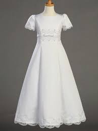 Girls White Ivory Gathered Shantung And Organza Dress W Sash For Ages 2 10 First Communion Dresses First Communion Dress Dresses