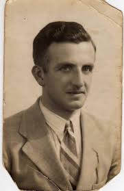 My grandfather playing bowls, my uncle and workmates