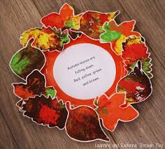 Leaf Wreath Poem Autumn Craft Fall Crafts Autumn Eyfs Activities Autumn Activities