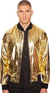 versace collection mens shiny gold bomber gold 48 in 2019