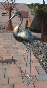 Kranich Vogel Metallskulptur Fur Den Garten Bronze Kupfer Design Skulpturen Gartendekoration Gartenfiguren