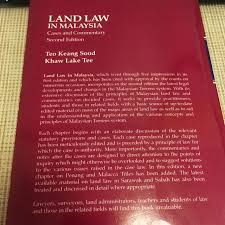 Malaysia is the only southeast asian country where foreigners can directly buy and own land. Land Law In Malaysia Cases And Commentary Textbooks On Carousell