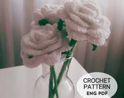 Rose Crochet Flower Pattern| Flower Bouquet Crochet Pattern,
