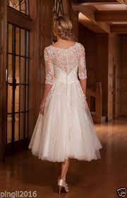 Appliques button plus size wedding dress. New White Ivory Short Lace Wedding Dress Bridal Gowns Size Uk 6 8 10 12 14 16 18 Ebay Informal Wedding Dresses Short Lace Wedding Dress Short Wedding Dress