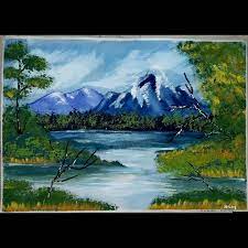 Gambar pemandangan air terjun bertingkat. Art D Blast By Hilmi Ab Wahab Mencatan Lukisan Facebook