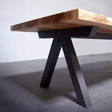 artmeta aubier table repas bois metal dining table dining table legs custom dining tables