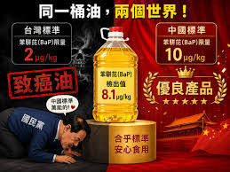 對於毒油事件這個講的很中立。 中央訂定標準及抽驗制度和善後制度地方執行抽驗和控管中央6/30收到通報7/1第一階段下架