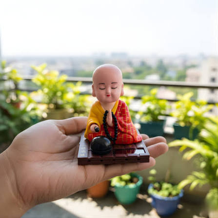 Solar Powered Nodding Head Buddha Decorative Showpiece