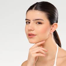 Sara Silver Plated Shiny Plain Stud Earrings