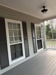 House Color Sw Mindful Gray Porch Color Sw Dovetail Gray Shutters Sw Gauntlet Gray Grey Exterior House Colors Gray House Exterior Grey Brick Houses