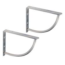 Not only are stainless steel sinks an affordable option but they still deliver on style whilst being highly practical. B Q Brushed Silver Nickel Effect Steel Shelf Bracket Diy At B Q