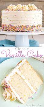 This Classic Vanilla Cake Pairs Fluffy Vanilla Cake Layers With A Silky Vanilla Buttercream The Perfect Cake For Bir Vanilla Cake Recipe Desserts No Bake Cake