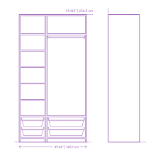 Fitted wardrobes help you maximise the space you've got to create lots of storage you need. Ikea Pax Wardrobe 49 Wide Dimensions Drawings Dimensions Com