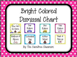 Dismissal Chart Bright Colored