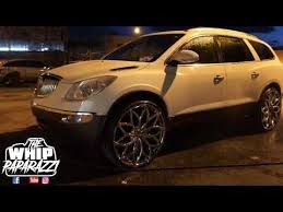 Buick Enclave Cxl On 28 Chrome Azara Aza 504 Wheels Lifted By Kc Custom Lifts Youtube Buick Enclave Buick Enclave