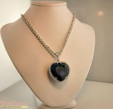 Titanic The Heart Of The Ocean Replica Movie Prop Heart Shaped Jewelry Ocean Heart Blue Diamond Necklace